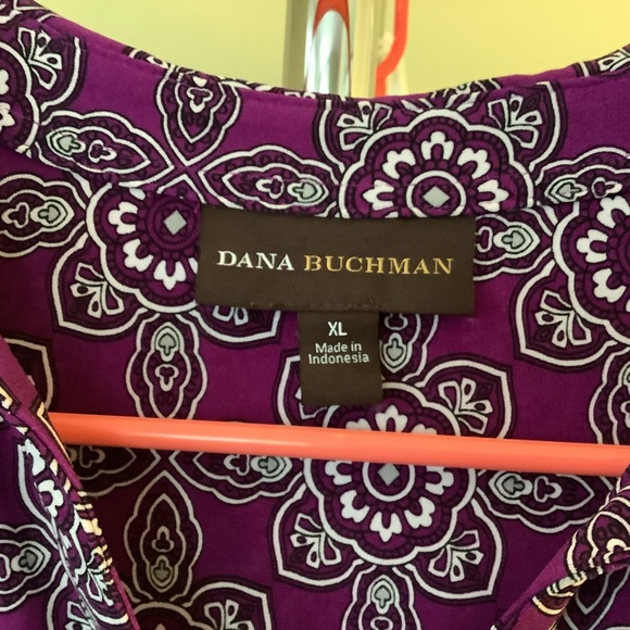 Dana Buchman printed floral blouse- XL - Picture 3 of 4